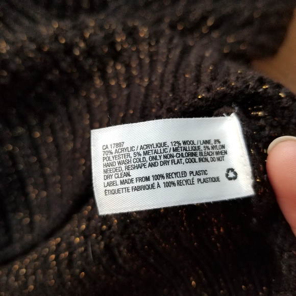 Gap black/gold wool sweater XS - Picture 6 of 9